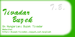 tivadar buzek business card